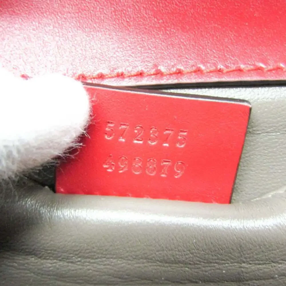 GUCCI Red Leather Shoulder Bag - Picture 14 of 15